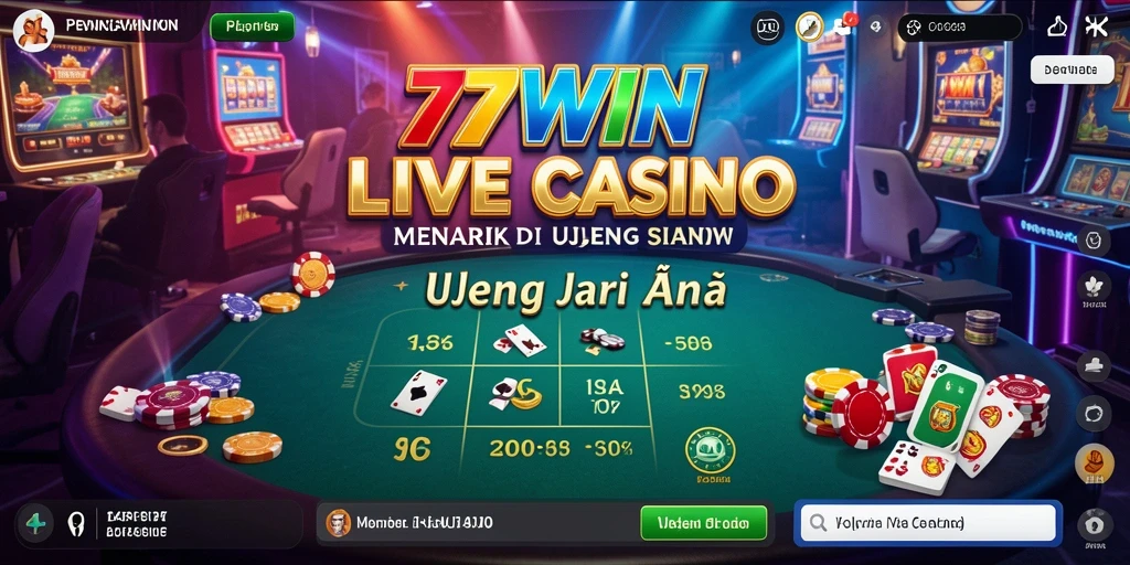 Tampilan gameplay menarik dari aplikasi Live Casino 77WIN.