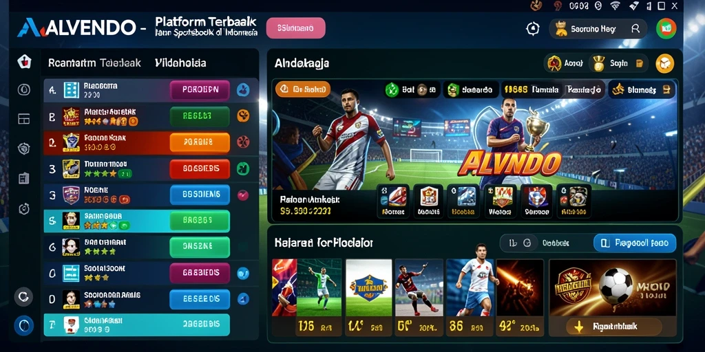 Tampilan mengesankan dari gameplay Sportsbook ALVENDO.