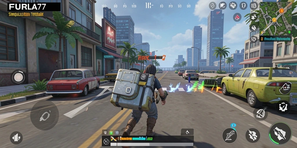 Tangkapan layar FURLA77 menampilkan momen seru dalam gameplay simulasi.