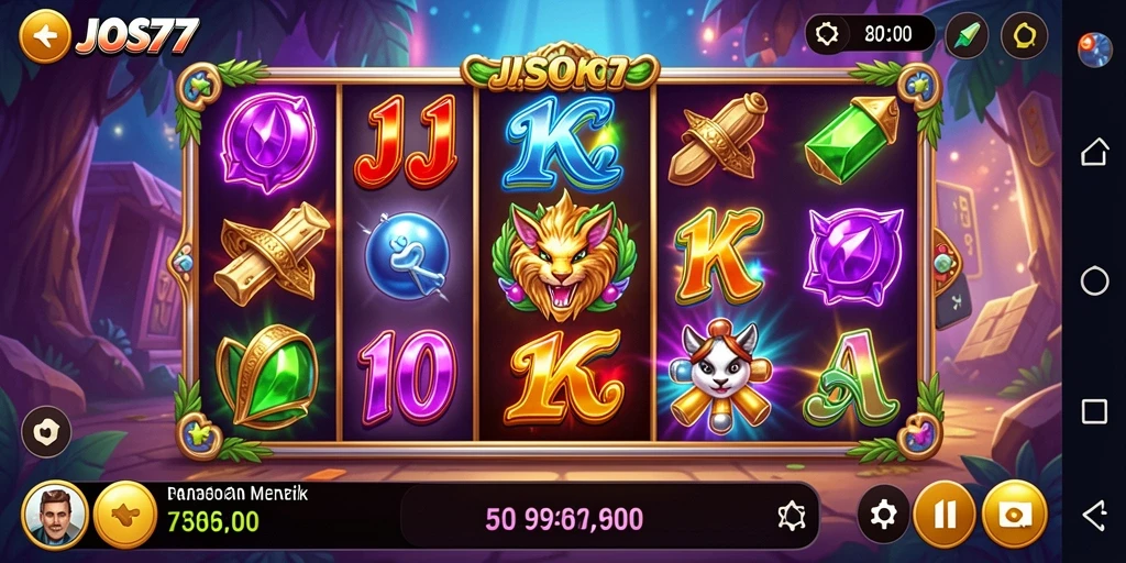 Tampilan gameplay menakjubkan dari permainan Slot JOS77.