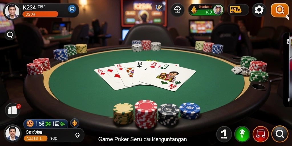 Tampilan gameplay Poker K234 yang seru dan interaktif.
