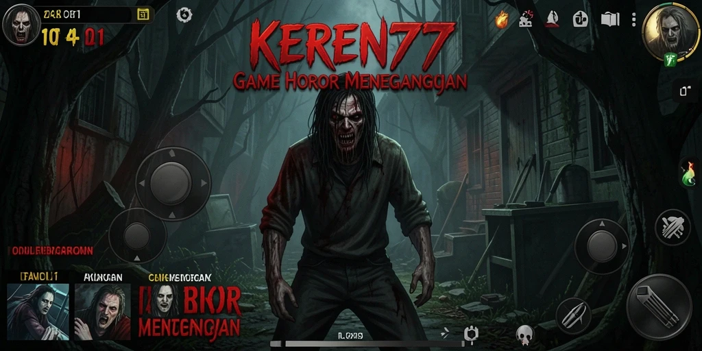 Tampilan gameplay KEREN77 yang penuh dengan ketegangan dan horor.