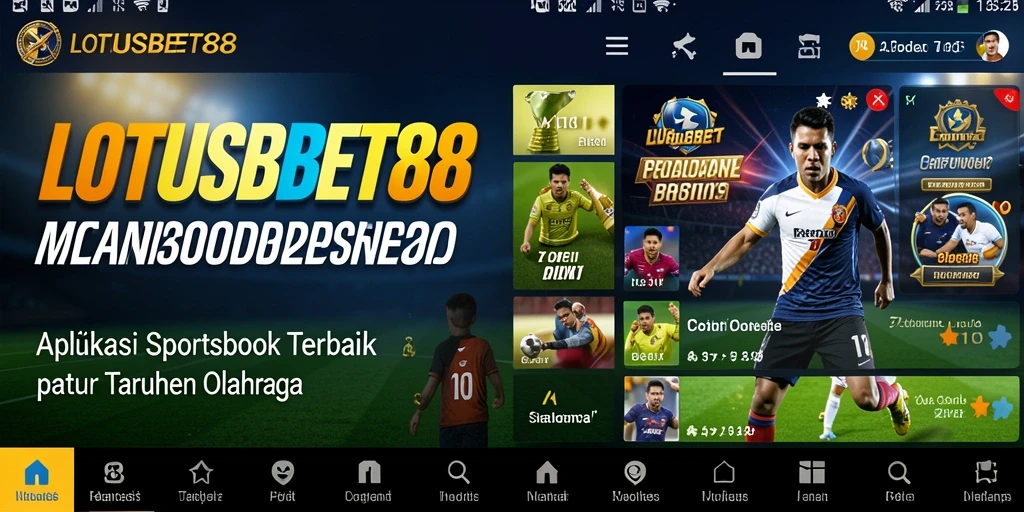 Tampilan antarmuka LOTUSBET88 dengan pilihan taruhan olahraga yang menarik.