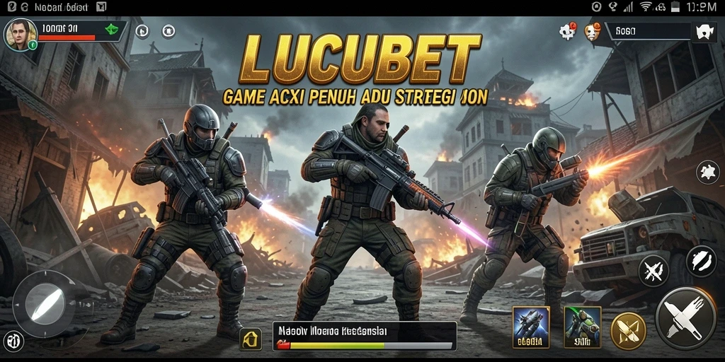 Tampilan gameplay LUCUBET yang mendebarkan dan penuh aksi.