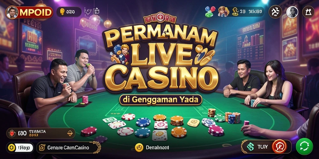 Tampilan visual menarik dari permainan Live Casino di MPOID.