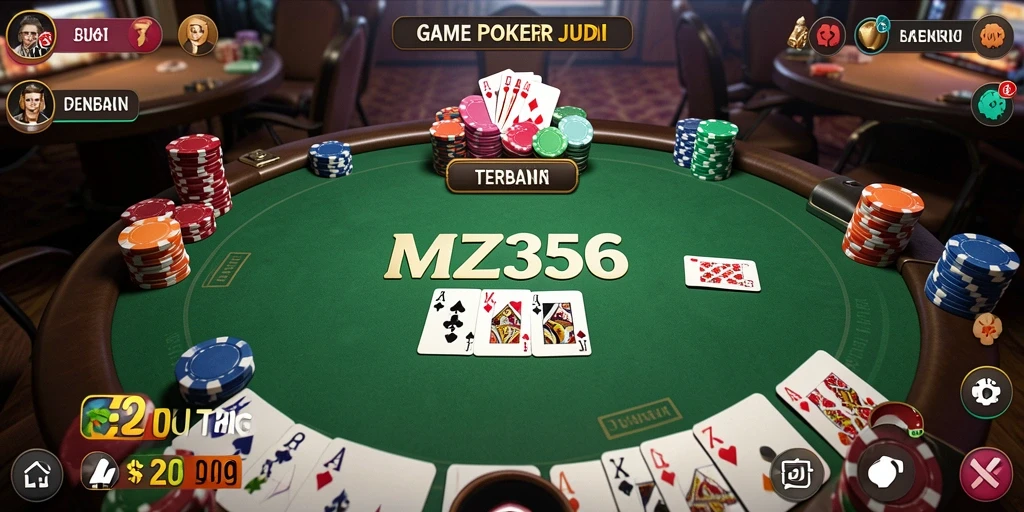 Tampilan gameplay poker yang seru dan interaktif di MZ356.
