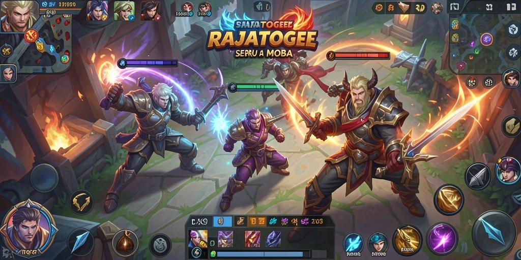 Gameplay MOBA yang seru dan menegangkan dari RAJATOGEL.