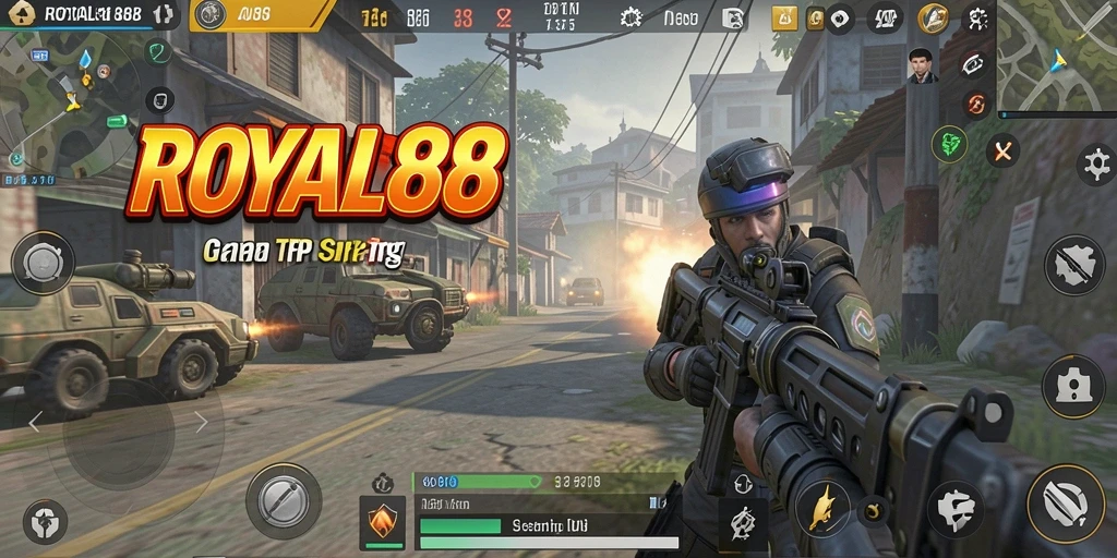 Tampilan gameplay seru ROYAL88 dengan pertempuran yang mendebarkan.