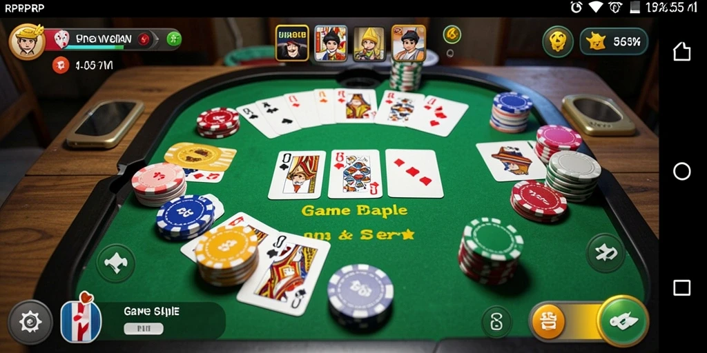 Tangkapan layar gameplay RPRPRP menunjukkan keseruan permainan Gaple.