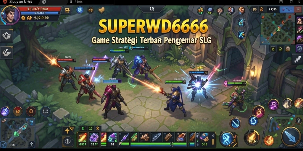 Tampilan utama gameplay SUPERWD666 menunjukkan aksi strategis yang intens.