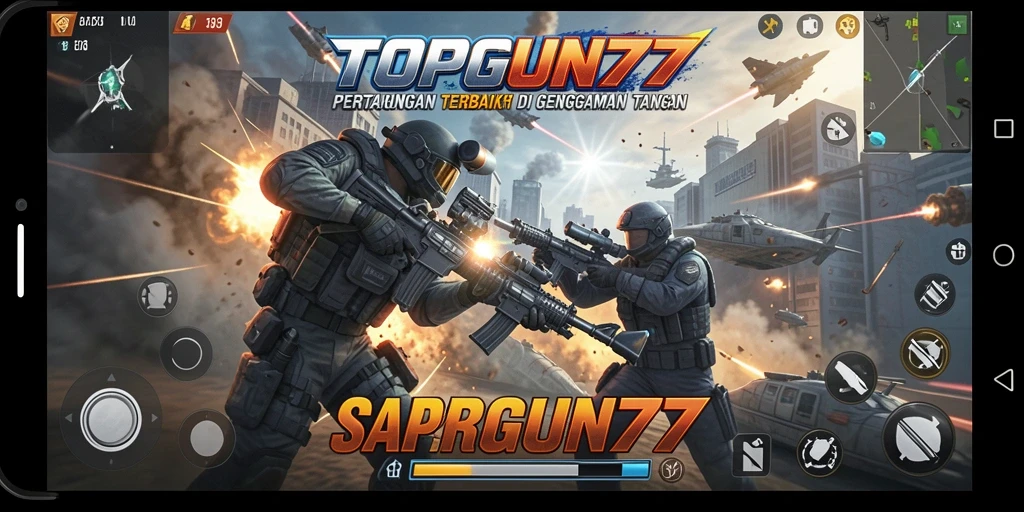 Gameplay seru pertarungan sengit di TOPGUN77.