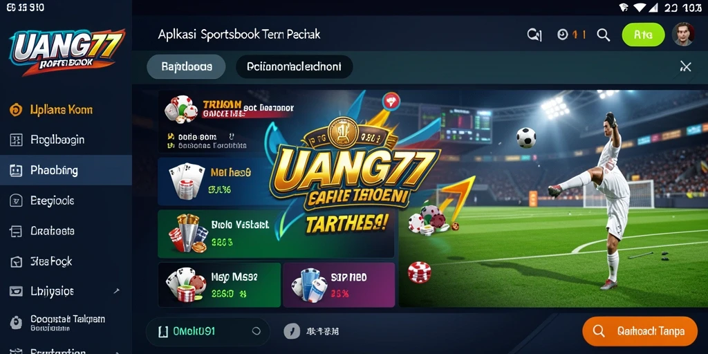 Tangkapan layar utama UANG77 menampilkan antarmuka sportsbook yang menarik.