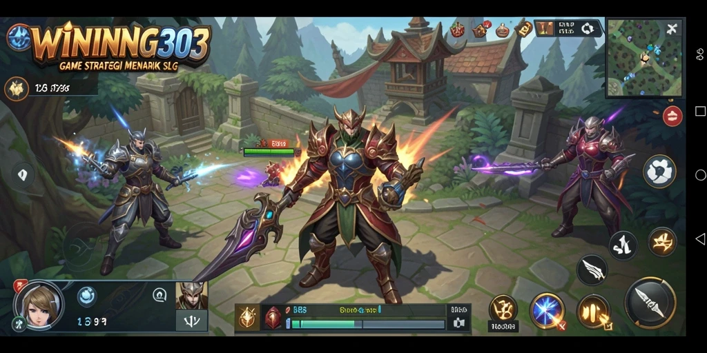Screenshot utama WINNING303 menampilkan pertempuran epic dalam gameplay SLG.